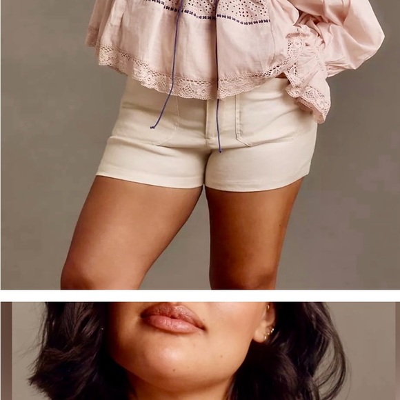 NWT Anthropologie Long-Sleeve Eyelet Peasant Top sz S - Picture 8 of 9